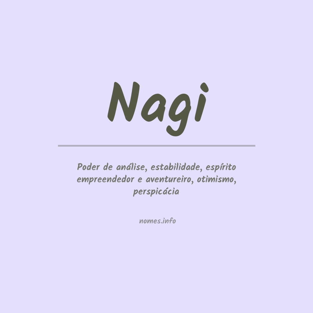 Significado do nome Nagi