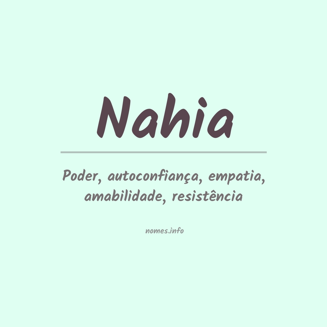 Significado do nome Nahia