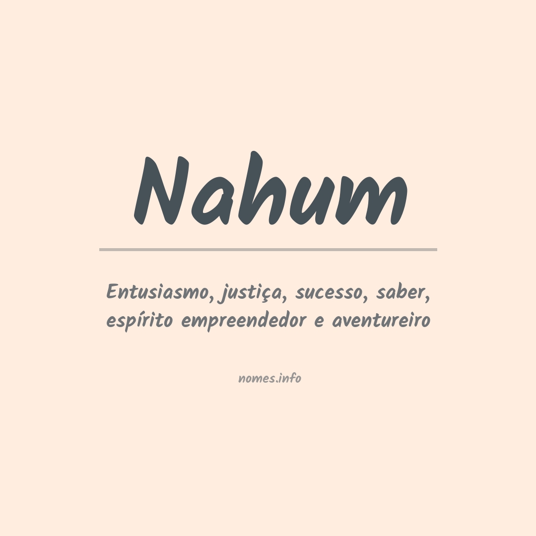 Significado do nome Nahum