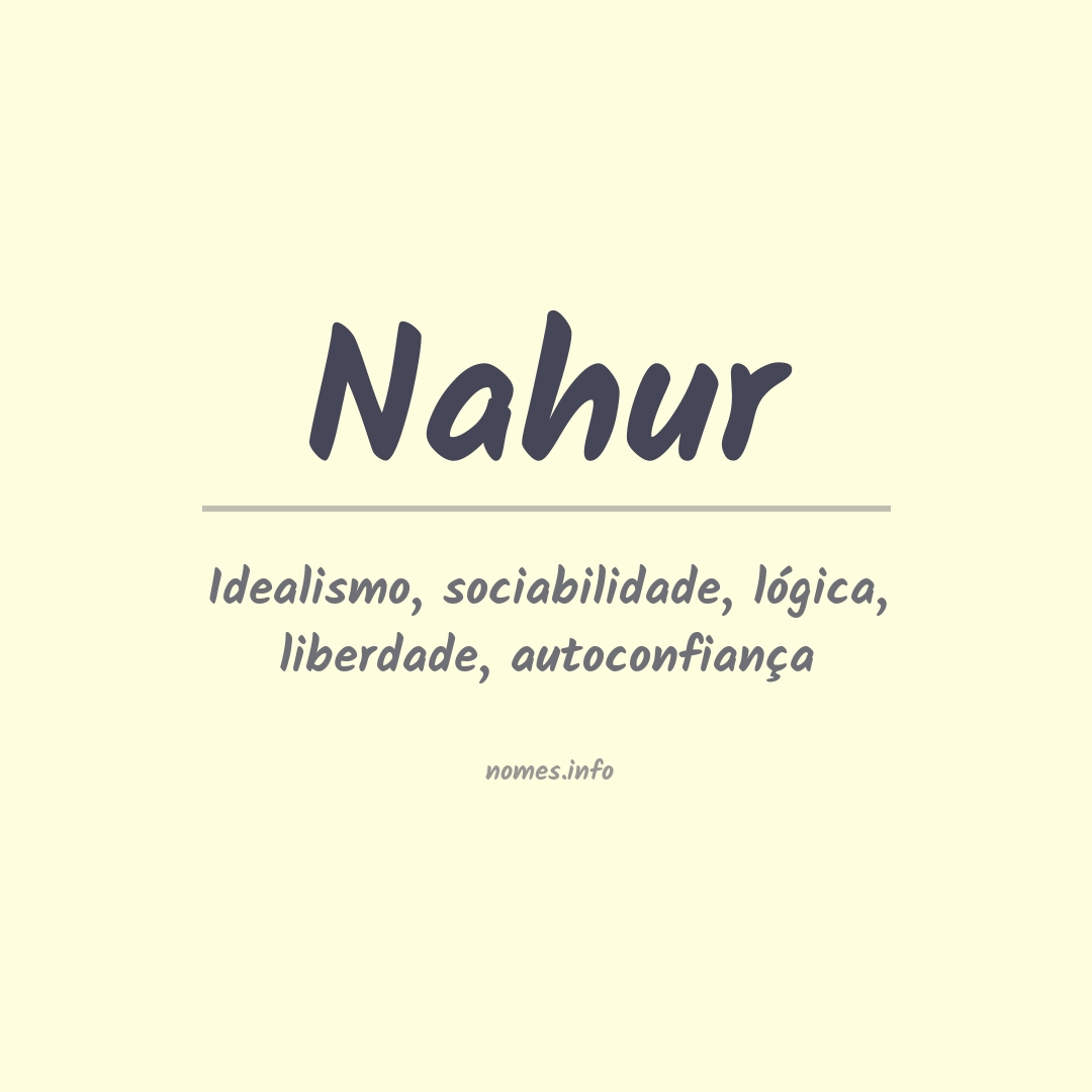 Significado do nome Nahur