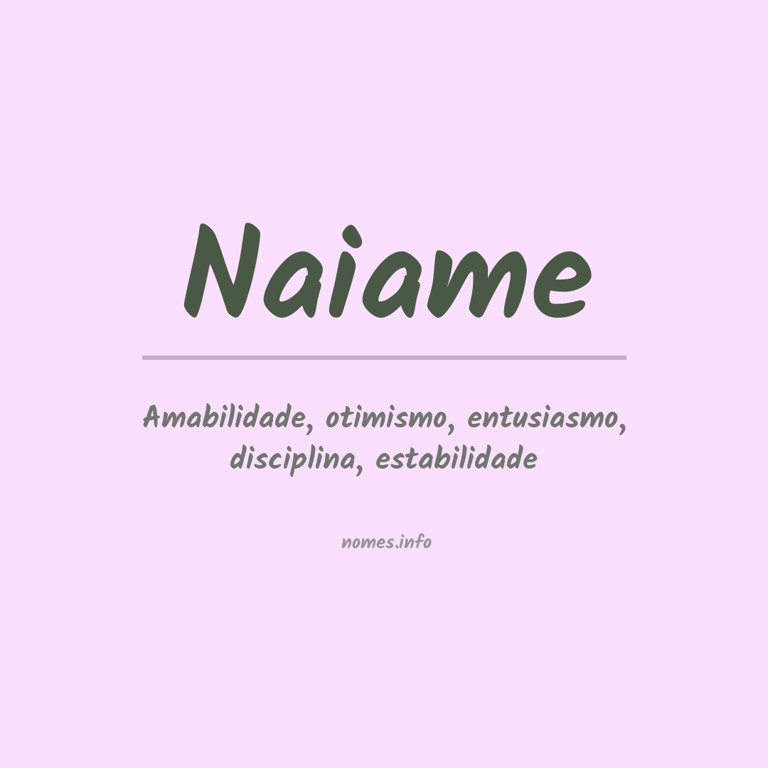Significado do nome Naiame
