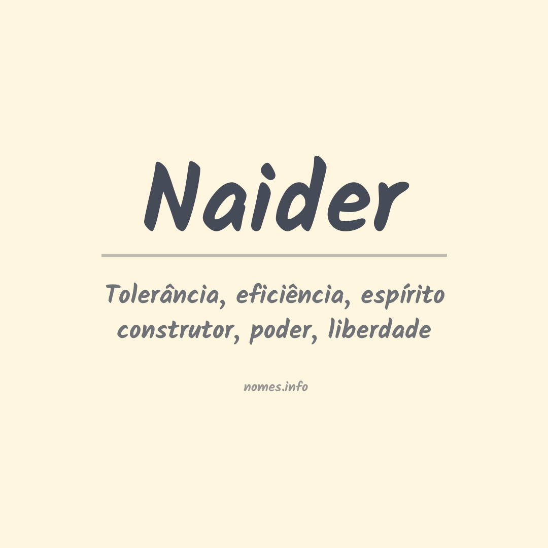 Significado do nome Naider