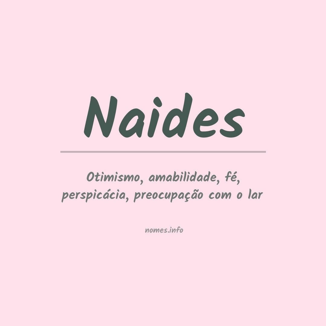 Significado do nome Naides