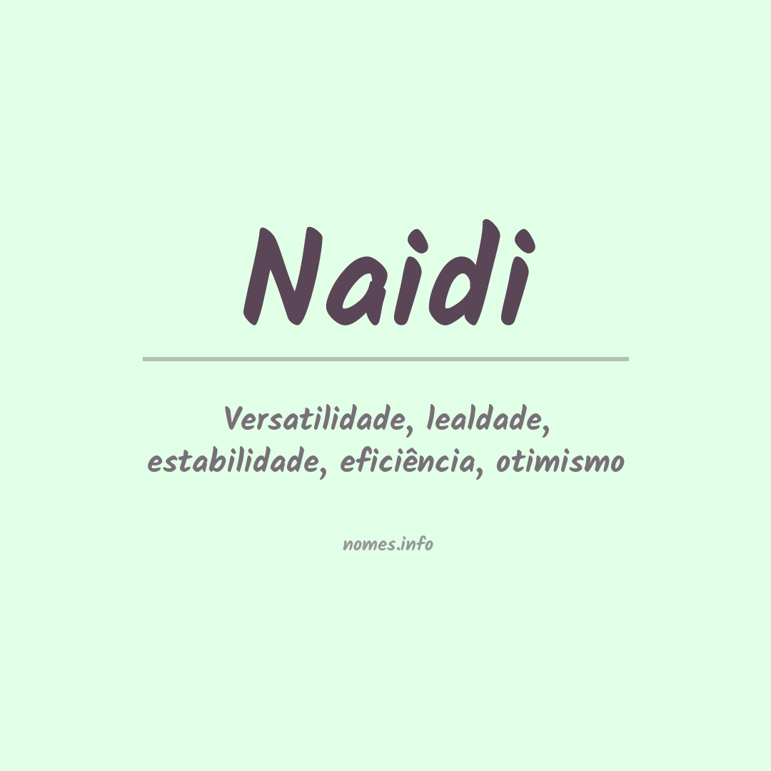 Significado do nome Naidi