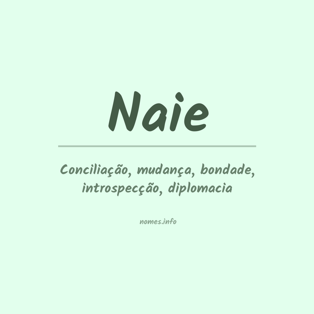 Significado do nome Naie