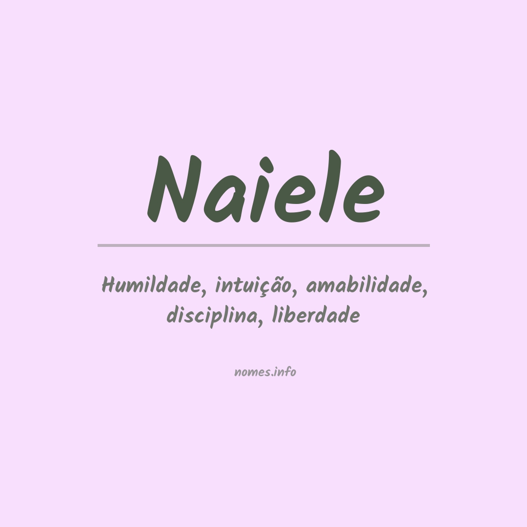 Significado do nome Naiele