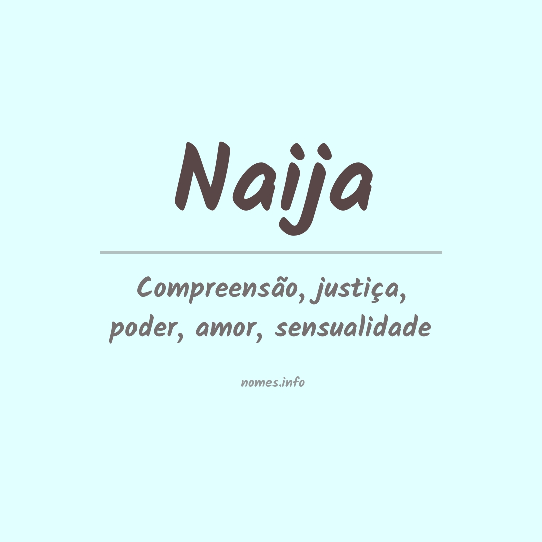 Significado do nome Naija