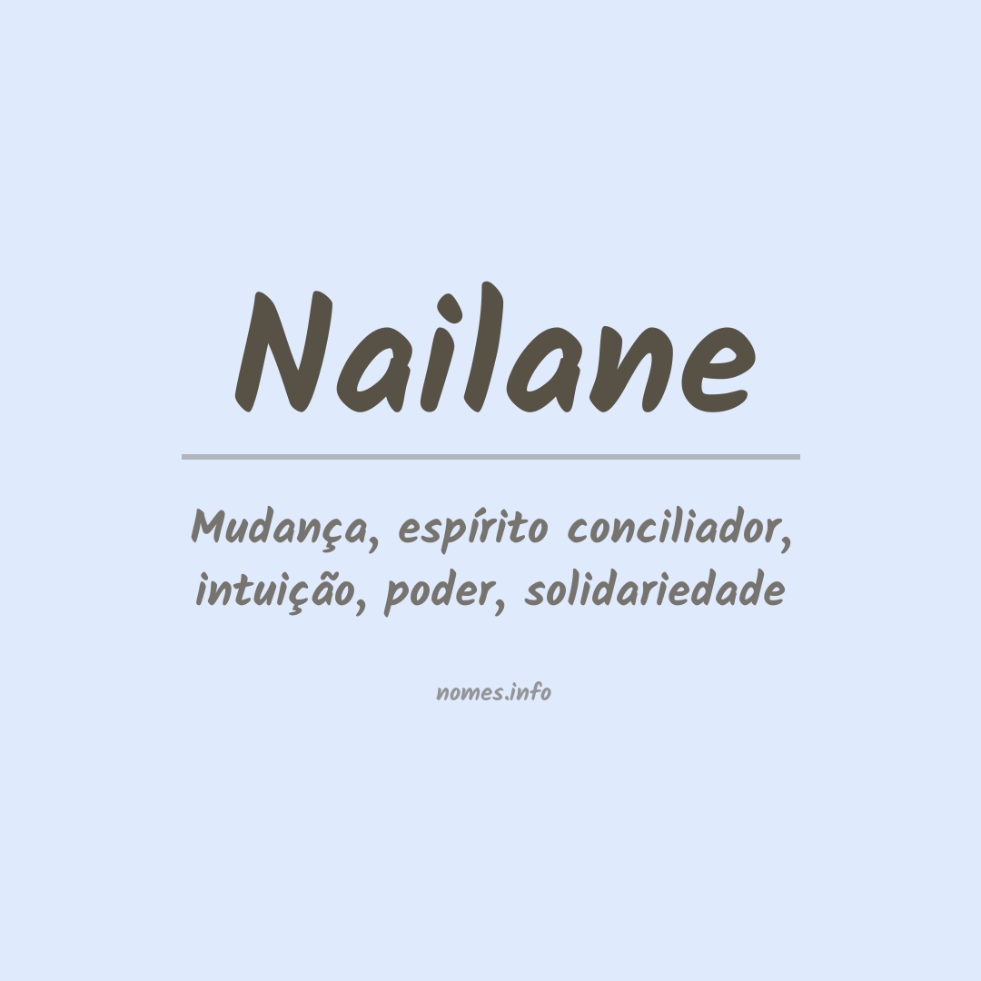 Significado do nome Nailane