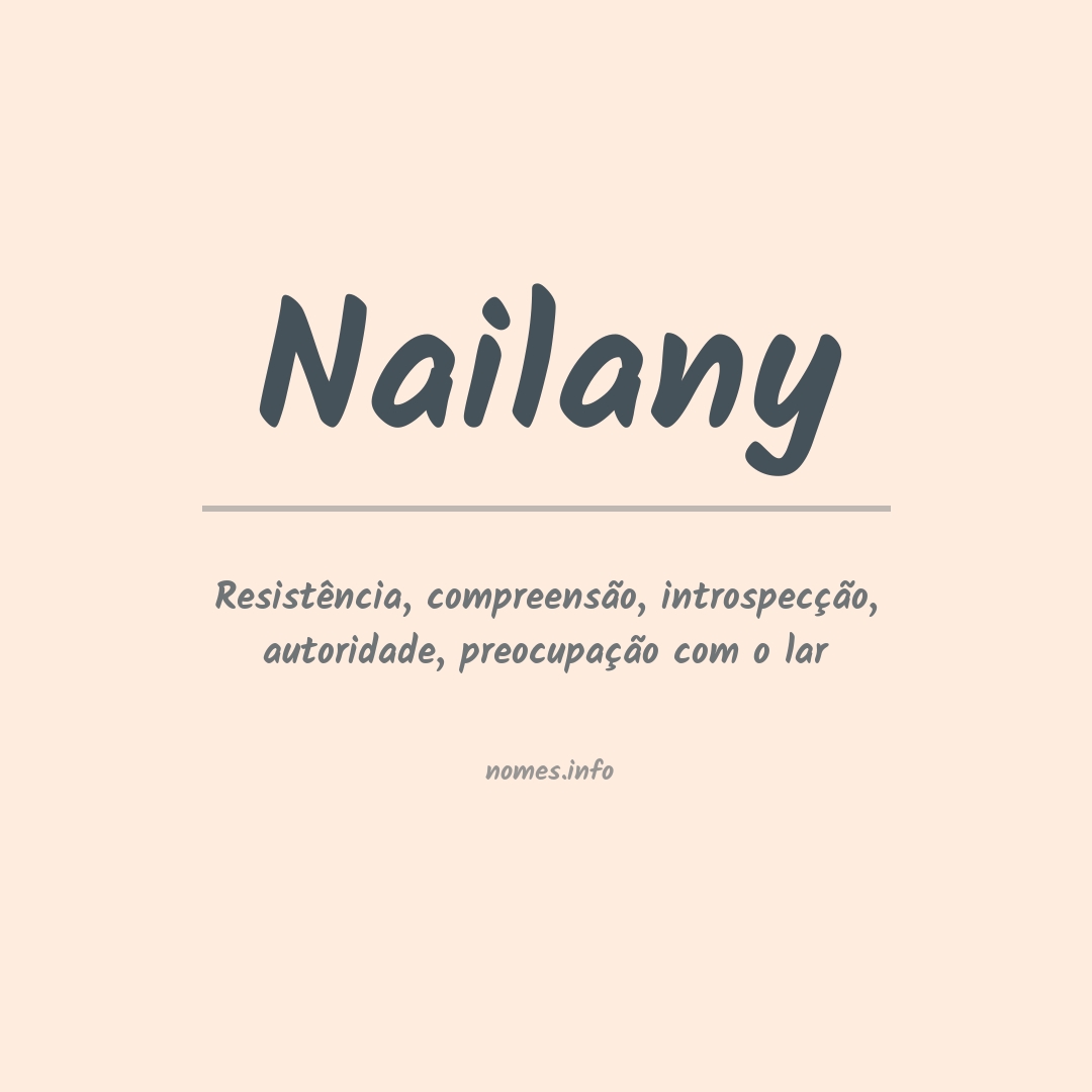 Significado do nome Nailany