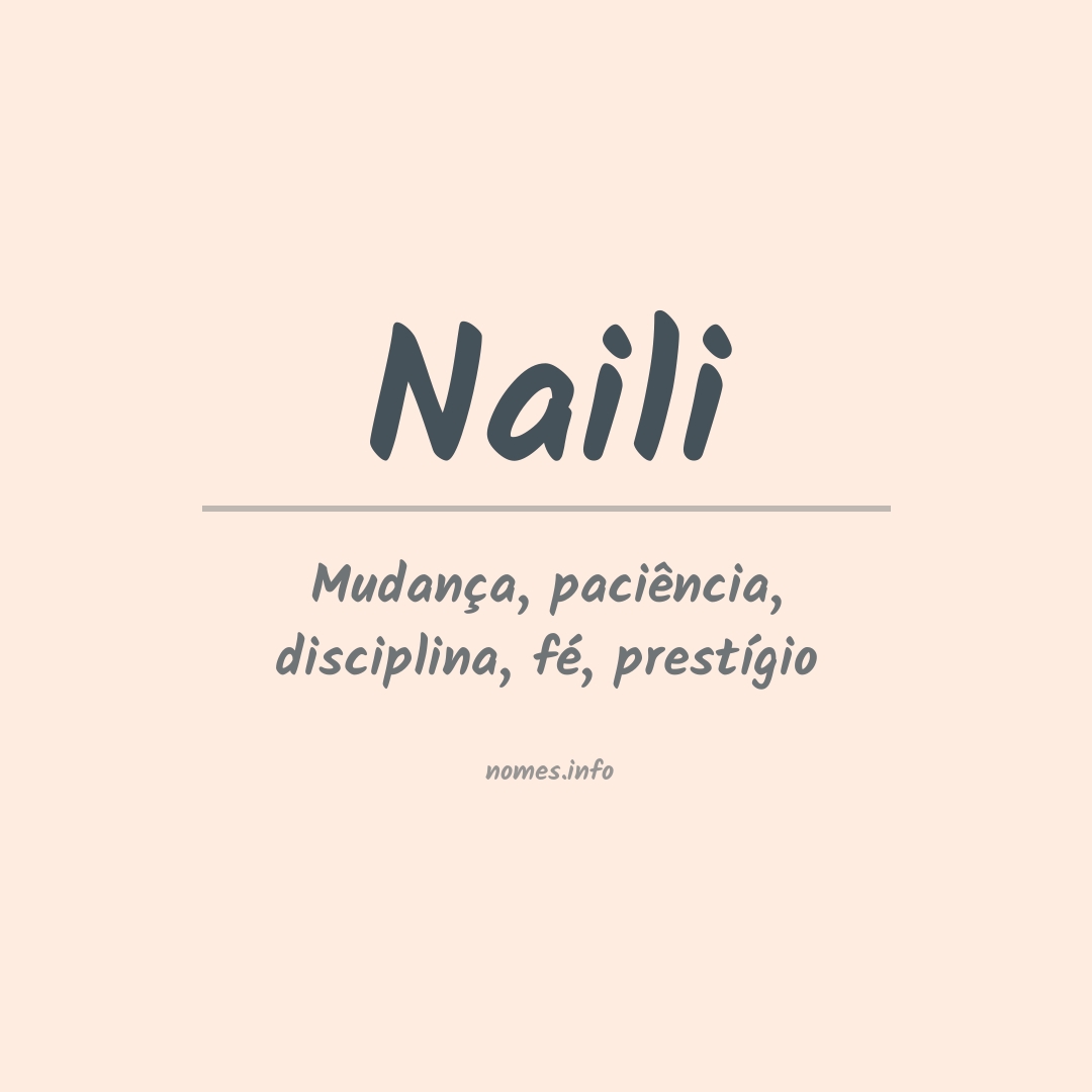 Significado do nome Naili