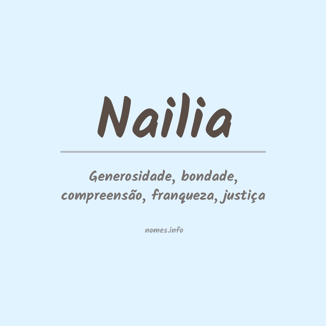 Significado do nome Nailia