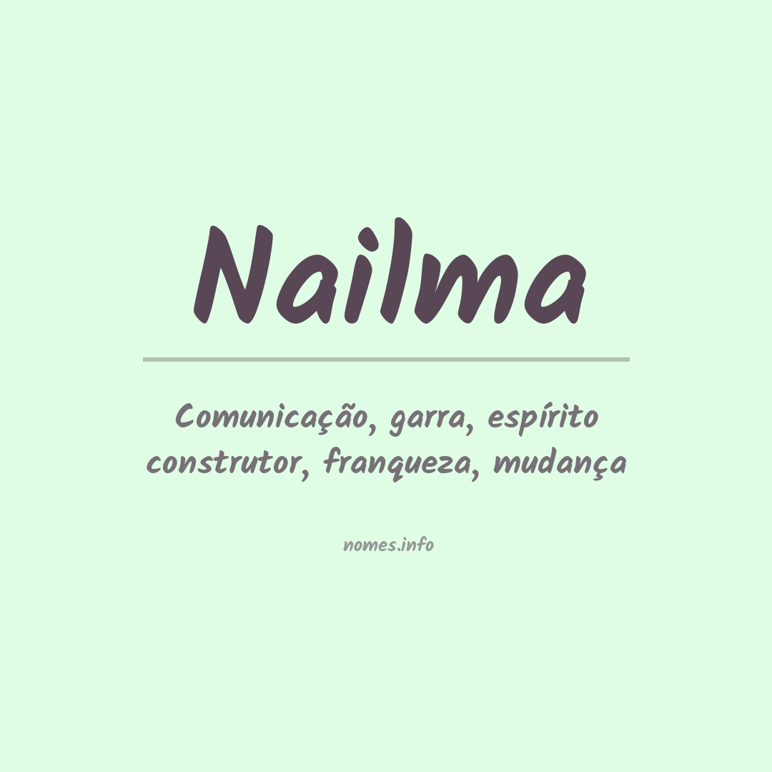 Significado do nome Nailma