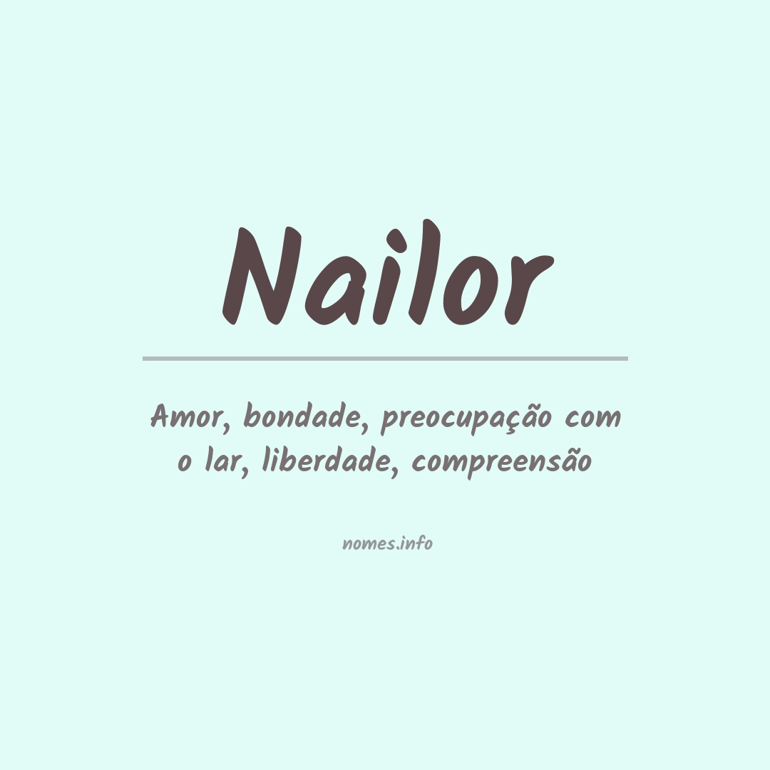 Significado do nome Nailor