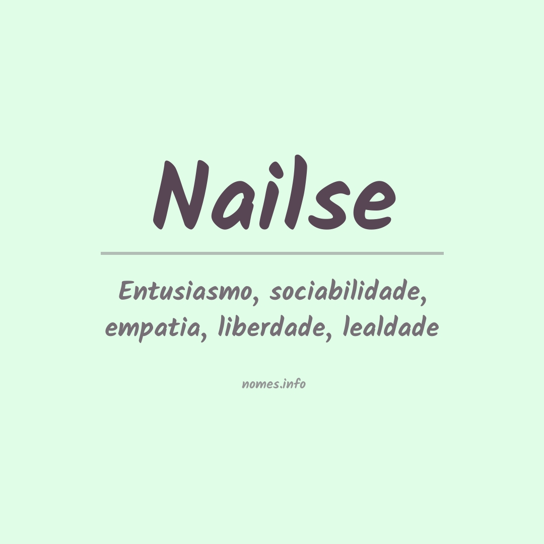 Significado do nome Nailse