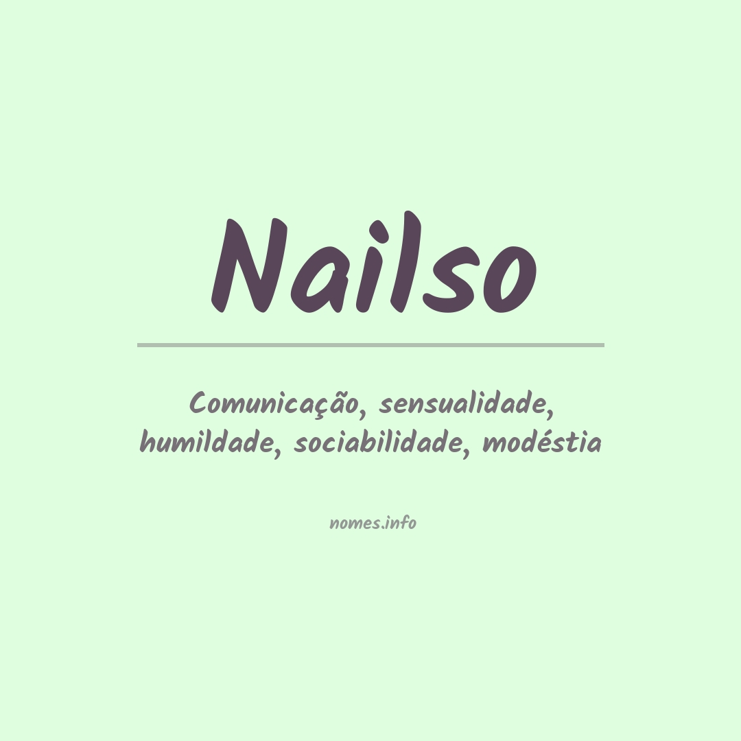 Significado do nome Nailso