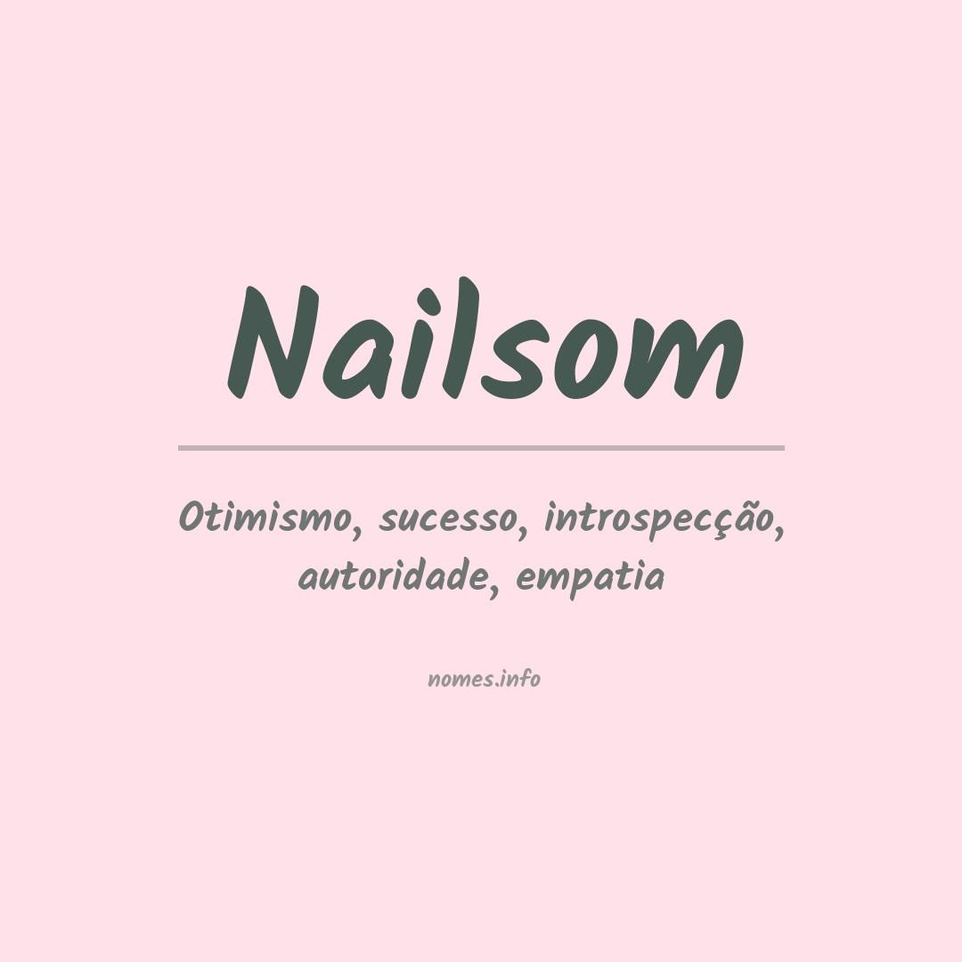 Significado do nome Nailsom