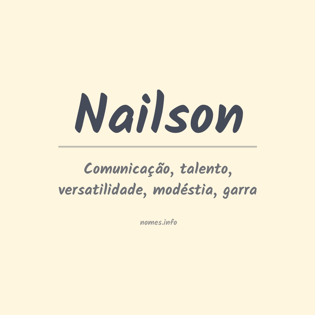 Significado do nome Nailson