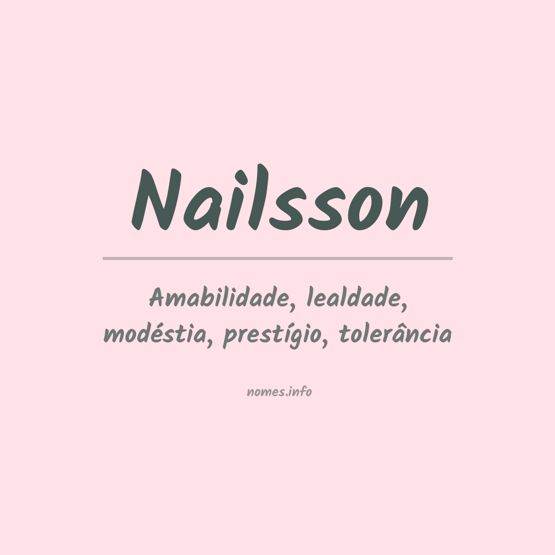 Significado do nome Nailsson