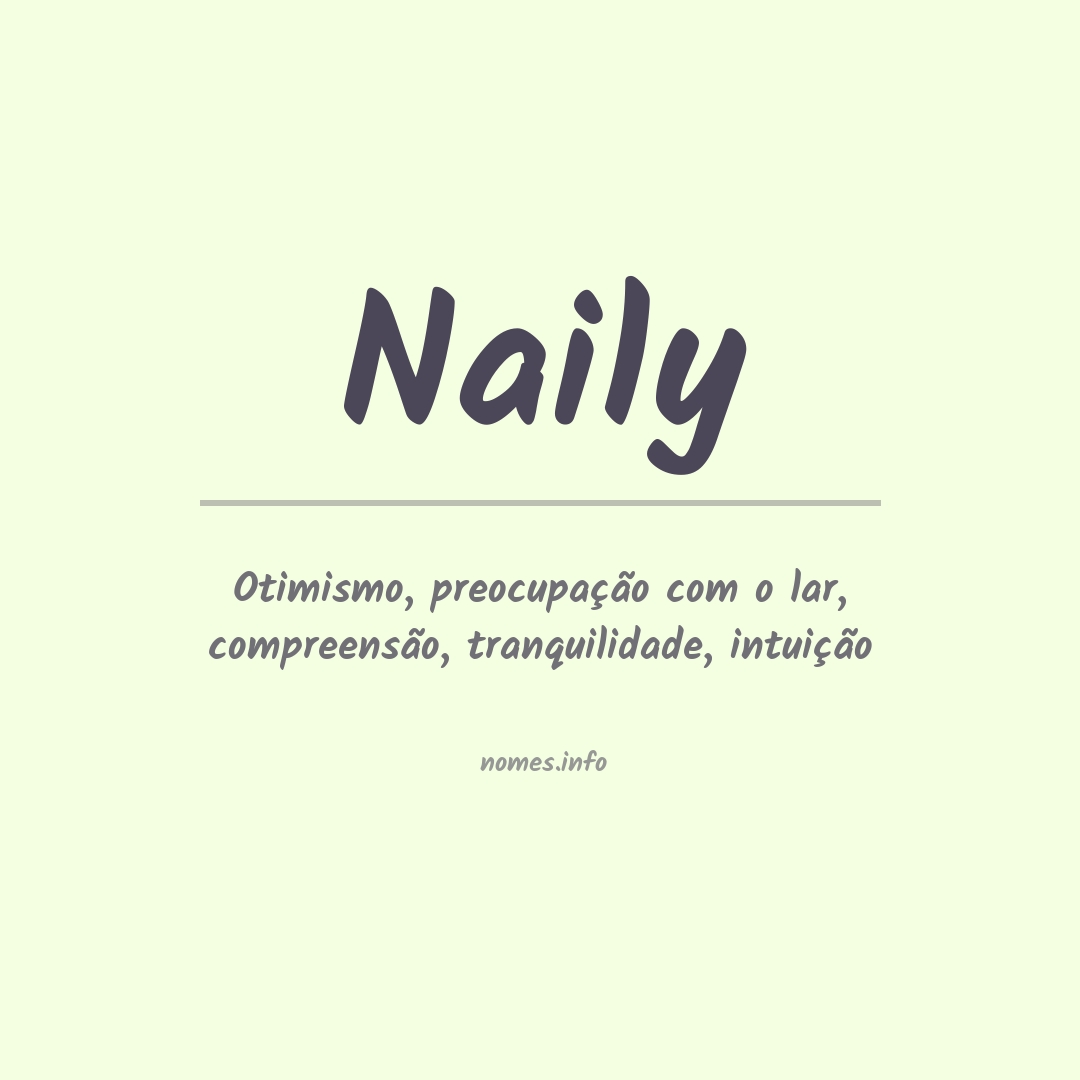 Significado do nome Naily