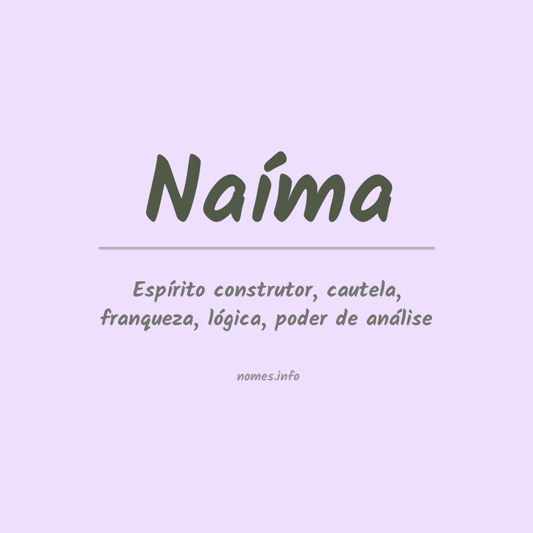 Significado do nome Naíma