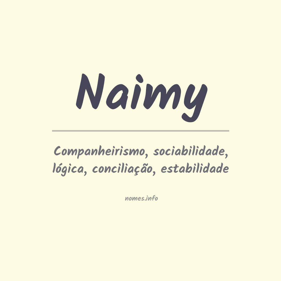 Significado do nome Naimy