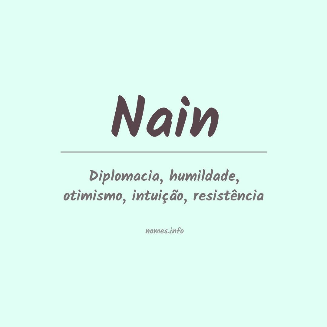 Significado do nome Nain