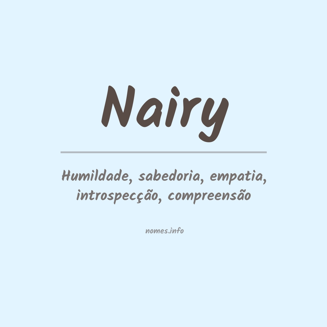 Significado do nome Nairy