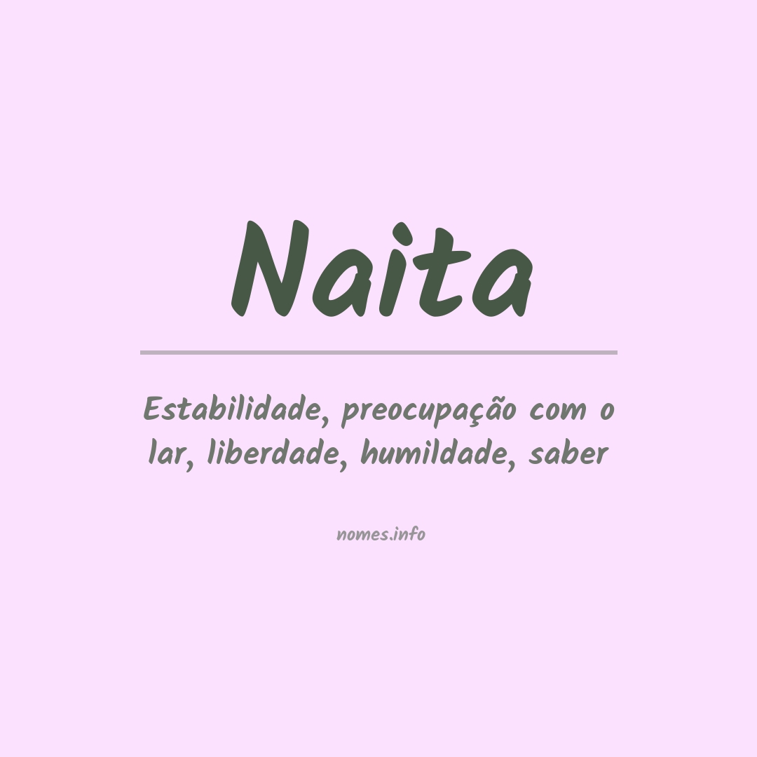 Significado do nome Naita