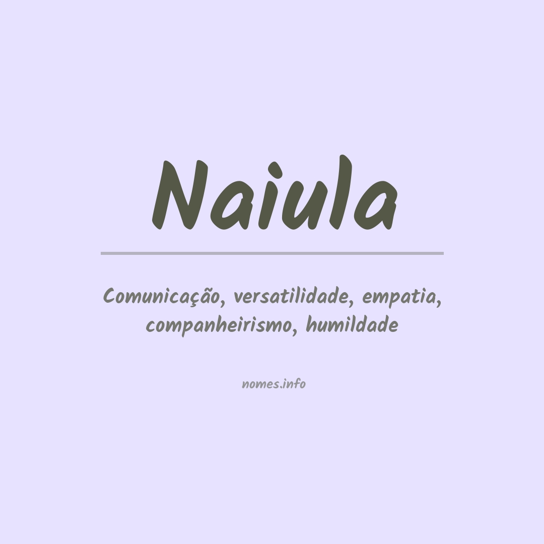 Significado do nome Naiula