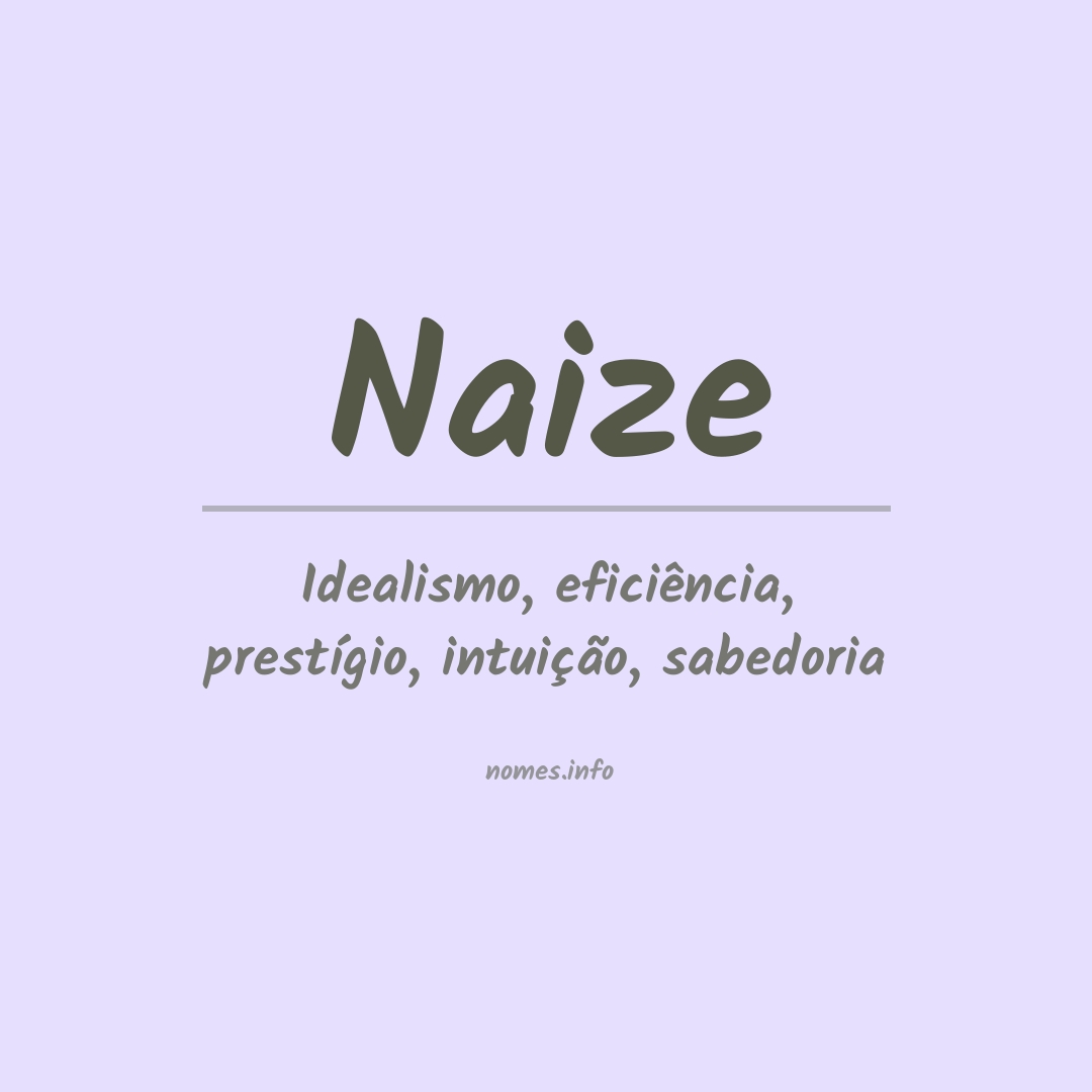 Significado do nome Naize