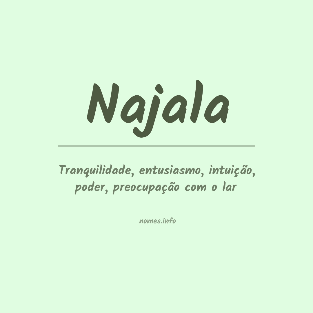 Significado do nome Najala