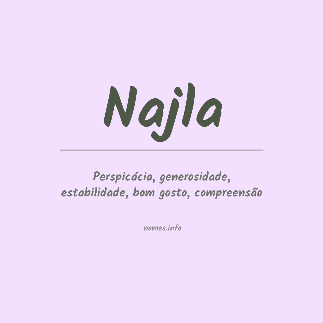 Significado do nome Najla