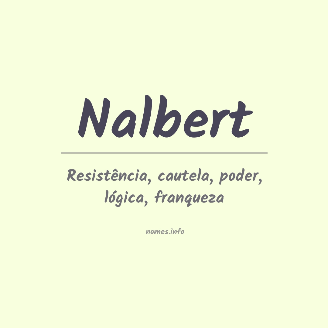 Significado do nome Nalbert