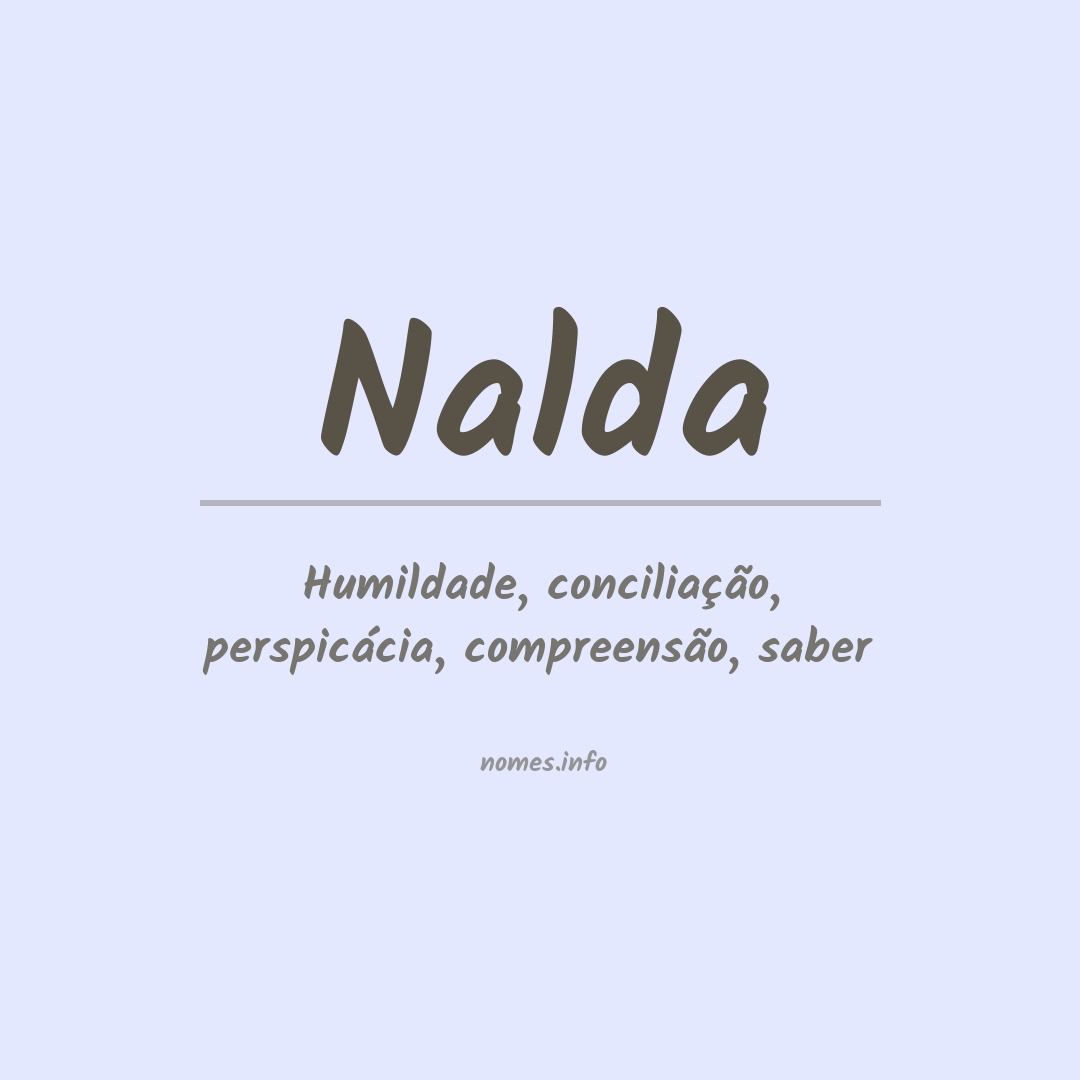 Significado do nome Nalda