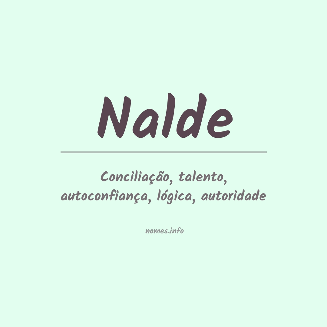 Significado do nome Nalde