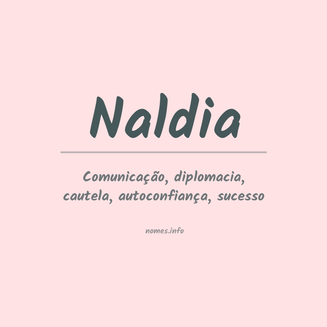 Significado do nome Naldia
