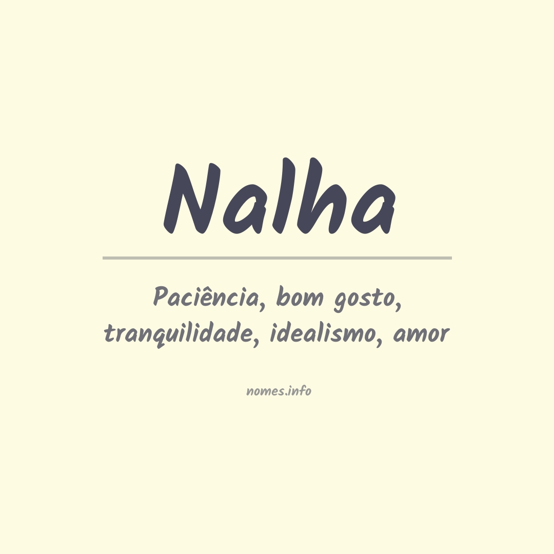 Significado do nome Nalha