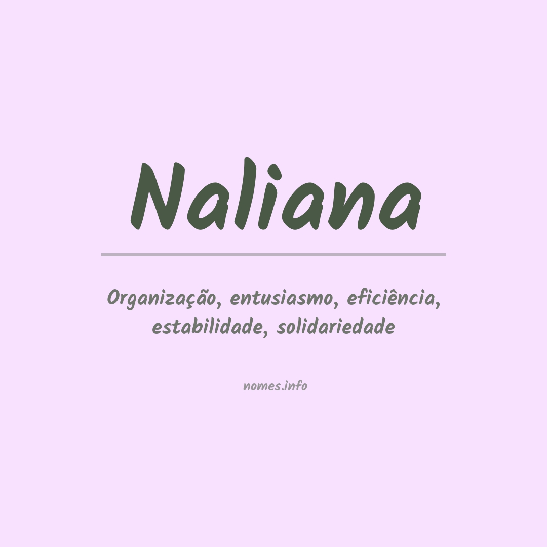 Significado do nome Naliana