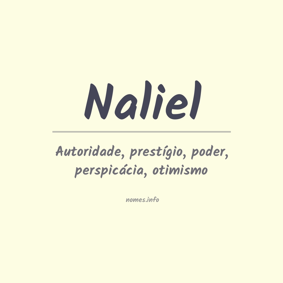 Significado do nome Naliel