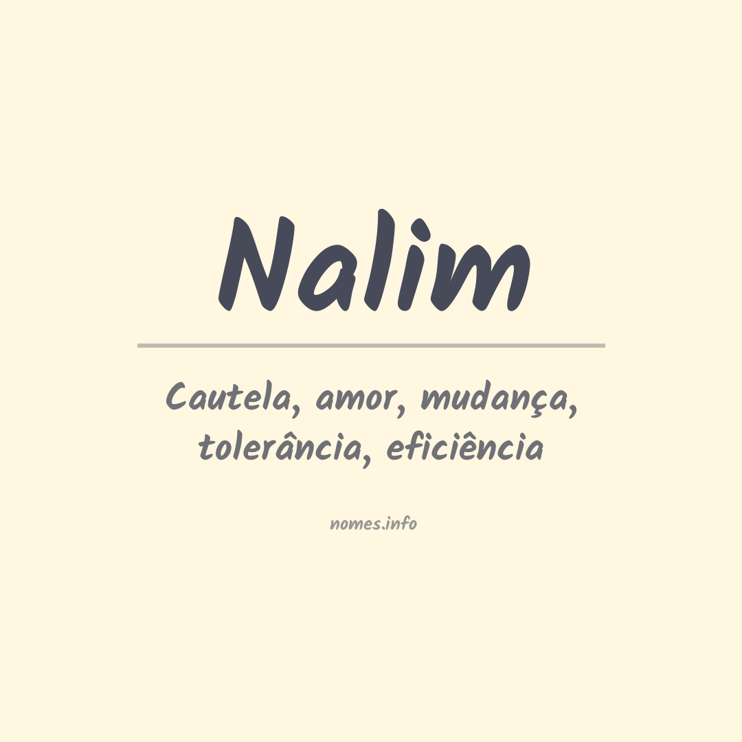 Significado do nome Nalim