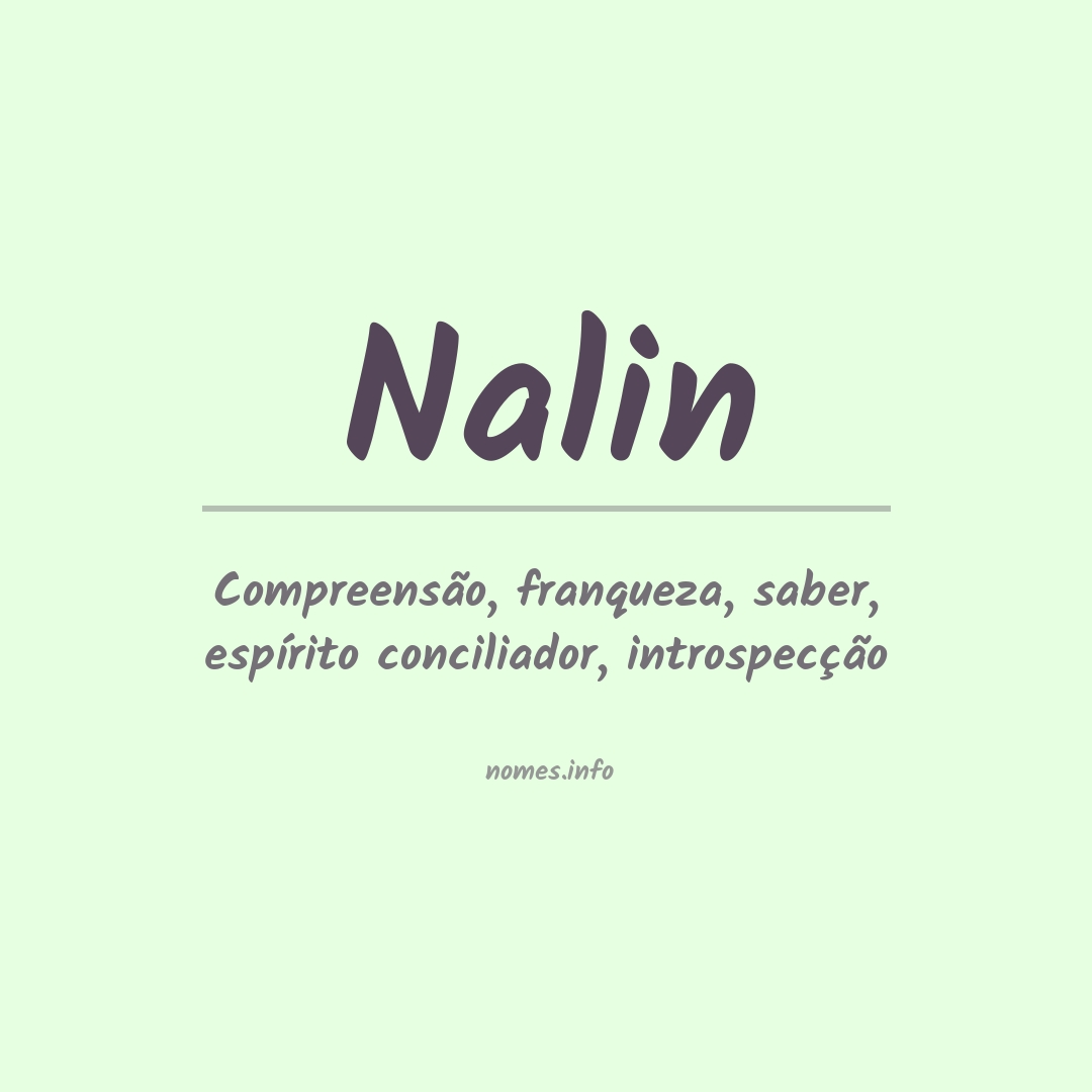 Significado do nome Nalin