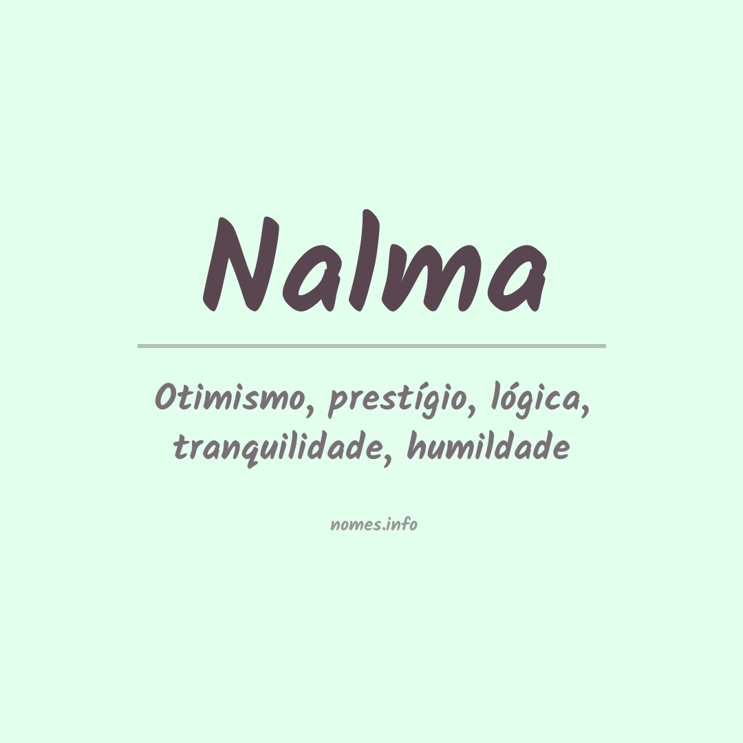 Significado do nome Nalma