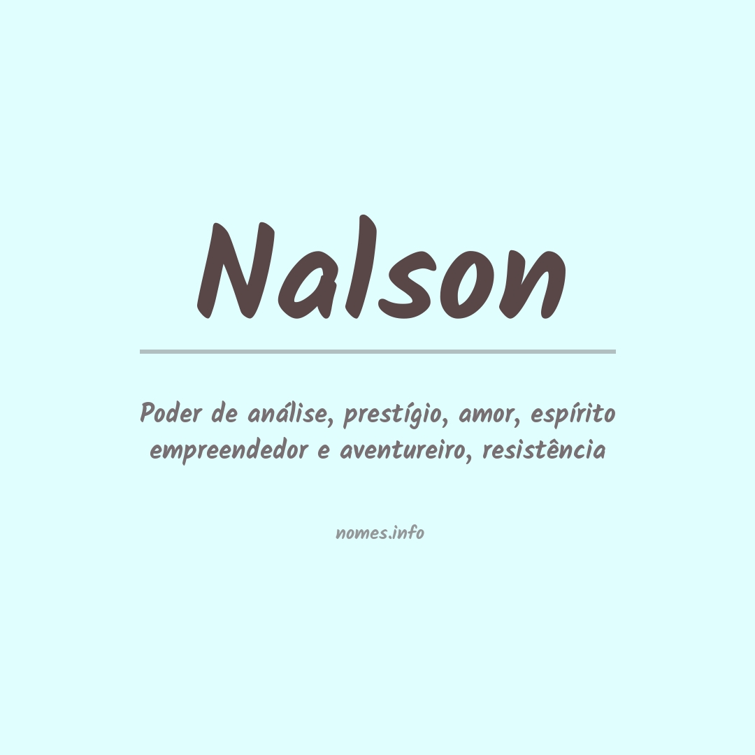 Significado do nome Nalson