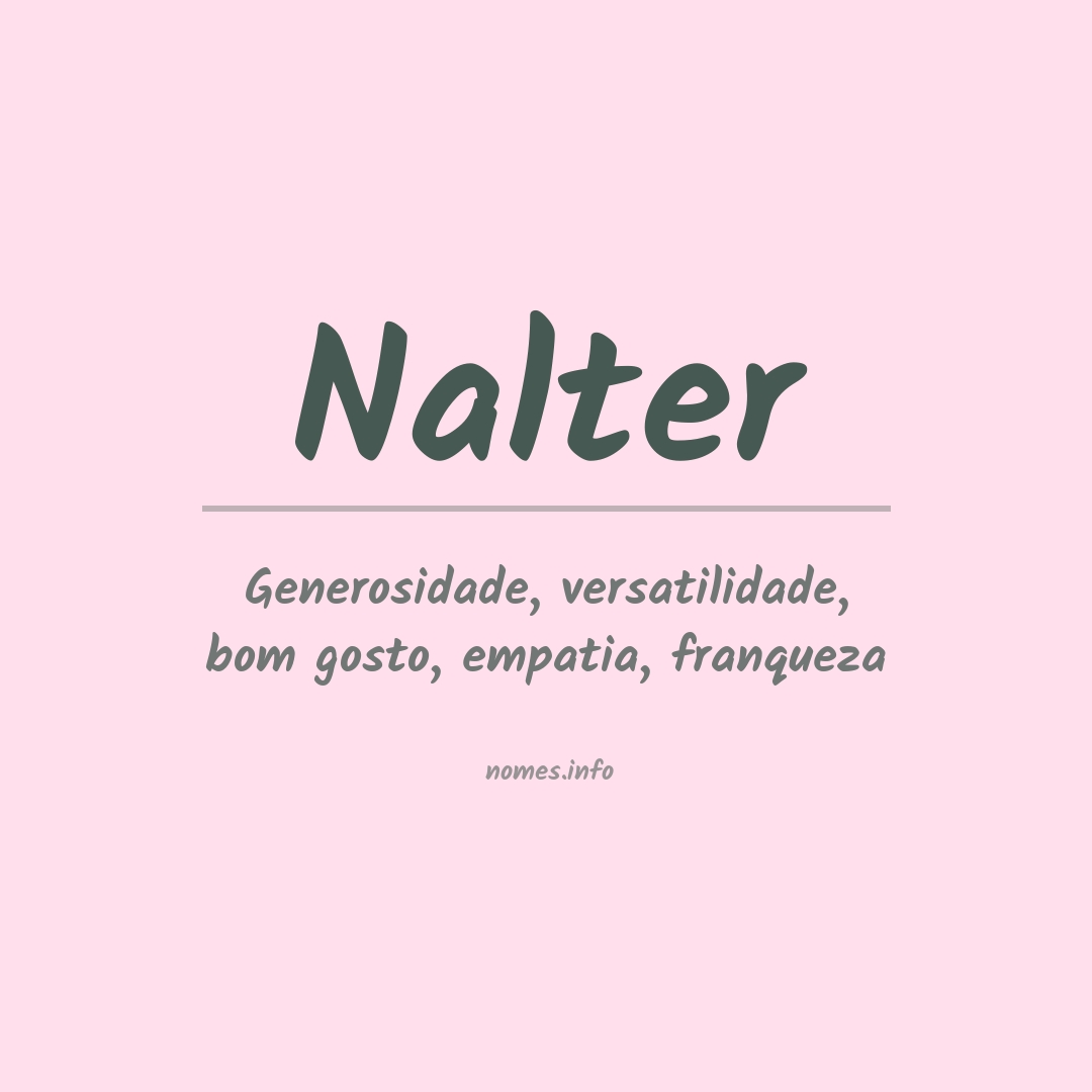 Significado do nome Nalter