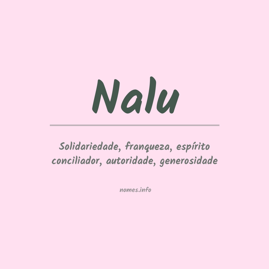 Significado do nome Nalu