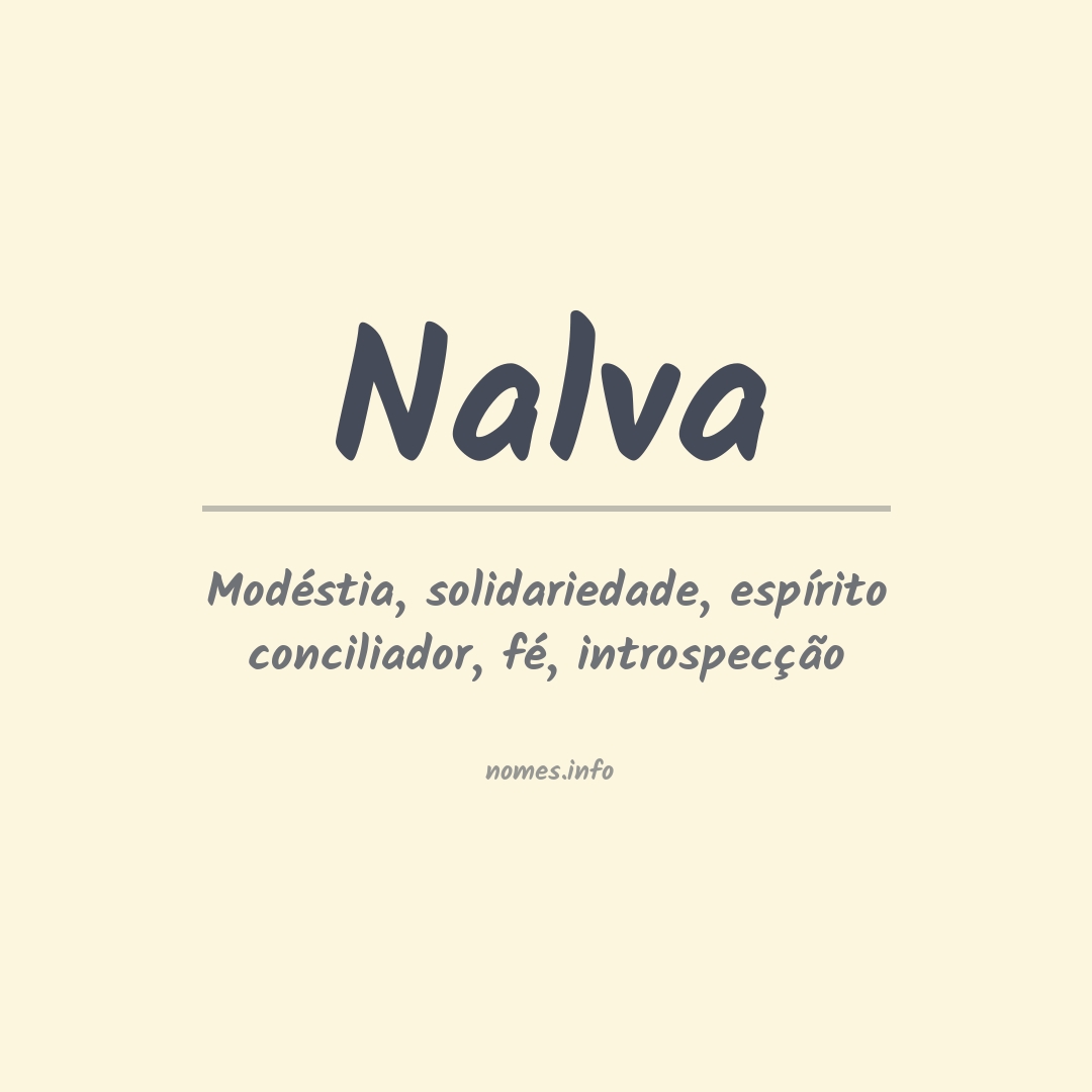 Significado do nome Nalva