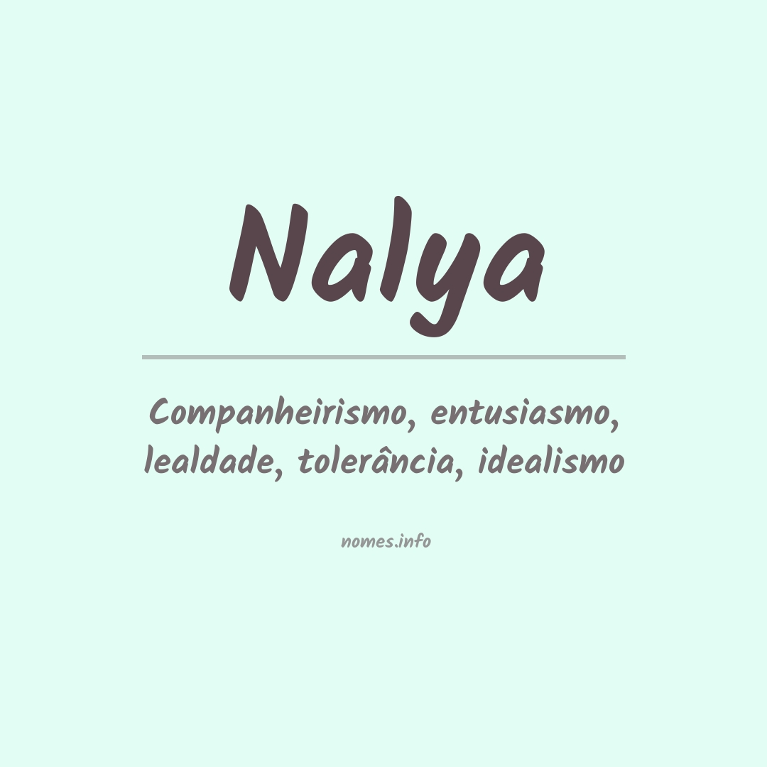Significado do nome Nalya