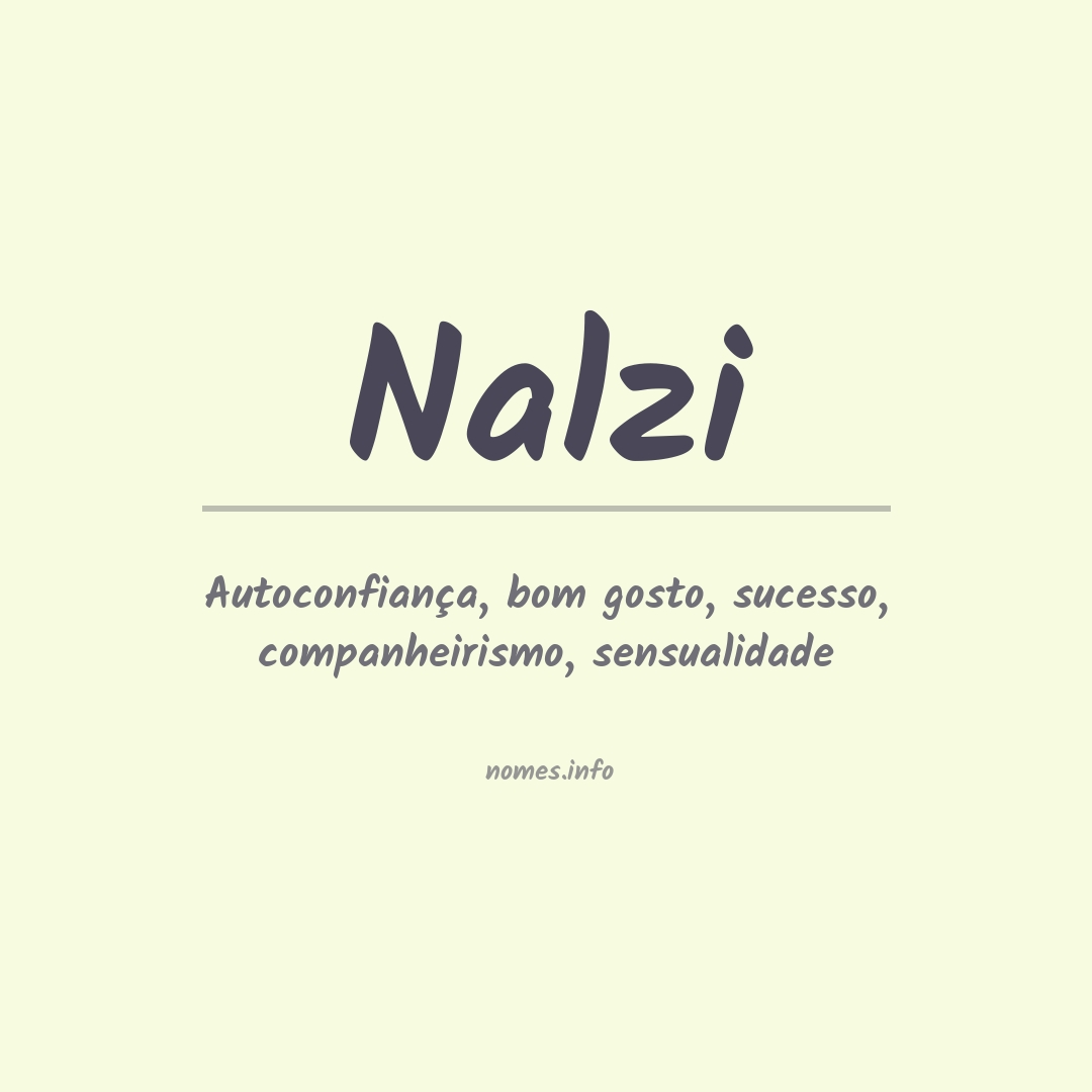 Significado do nome Nalzi