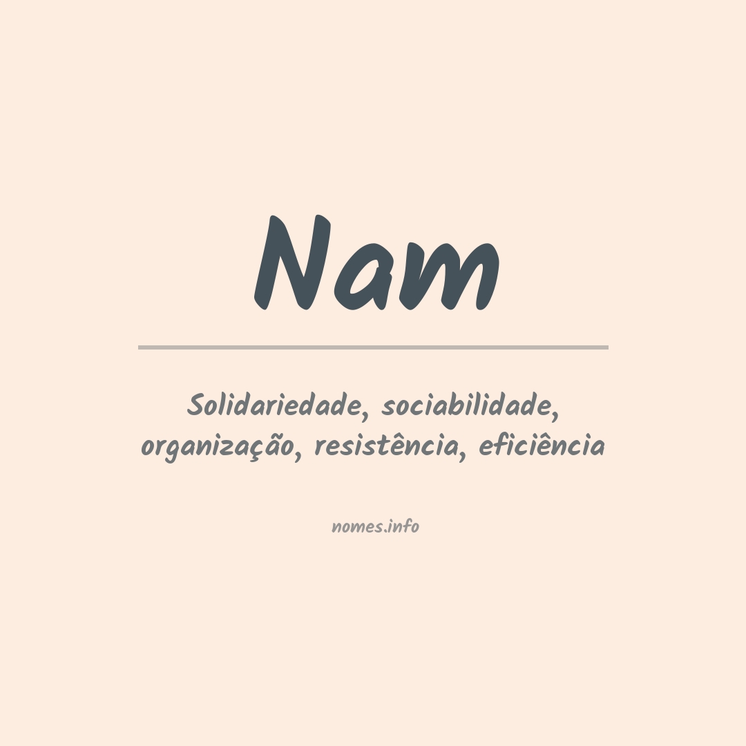 Significado do nome Nam
