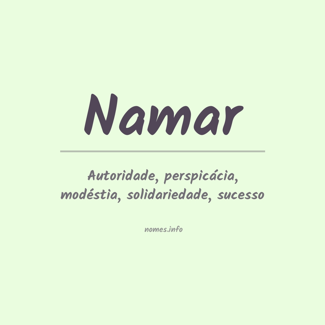 Significado do nome Namar